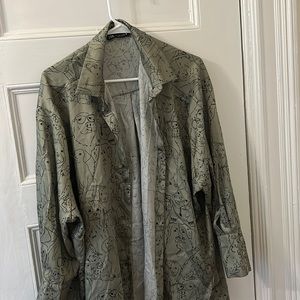 Zara Large Green Dog Shirt